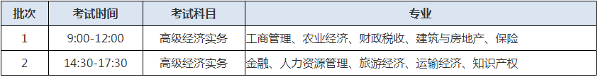 2022年高級經(jīng)濟師考試時間安排【參考2021年】